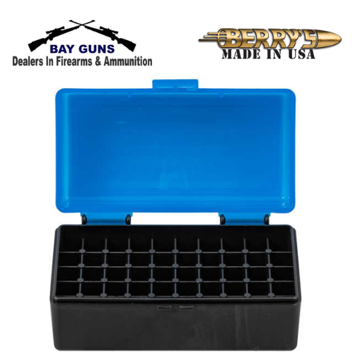 BERRYS AMMO BOX 9MM-50RD BLUE