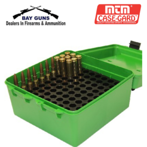 MTM AMMO CASE DELUX 22-250-375 GREEN(100)