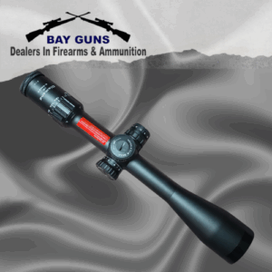 Nikko Stirling Diamond 6-24x50 LR rifle scope with 30mm tube and illuminated HMD reticle, perfect for long-range shooting.