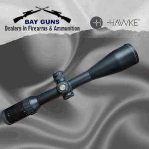 Hawke Endurance 30 WA SF 4-16x50 riflescope with calibre-specific reticle for .223/.308, featuring side focus and illuminated optics.