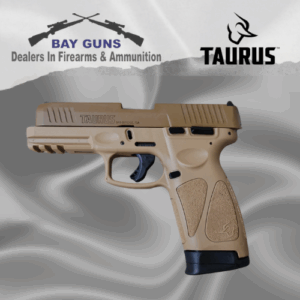 Taurus G3 9mm Tan pistol with 15 and 17 round magazines, full-size all-tan handgun