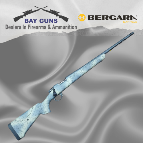 Bergara B-14 Wilderness Sierra .308 Win bolt-action rifle with Cerakote barrel and camouflage stock.