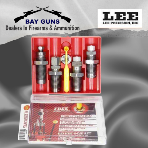 Lee Deluxe 4-Die Set for 9mm Luger – Carbide reloading dies with crimp die included