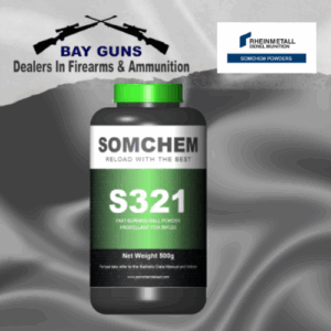 Somchem S321 fast-burning spherical rifle propellant, 500g, South African-made
