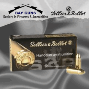 "Sellier & Bellot 9mm Luger 115gr FMJ ammunition box – 50 rounds reliable training ammo"