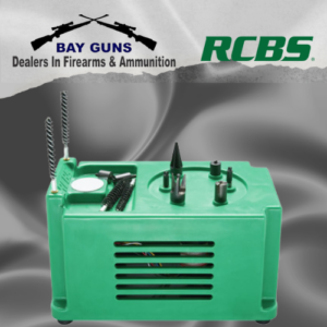 RCBS Brass Boss case prep tool with six variable-speed stations and included brass prep tools for chamfering, deburring, primer pocket cleaning, military crimp removal and neck brushing.