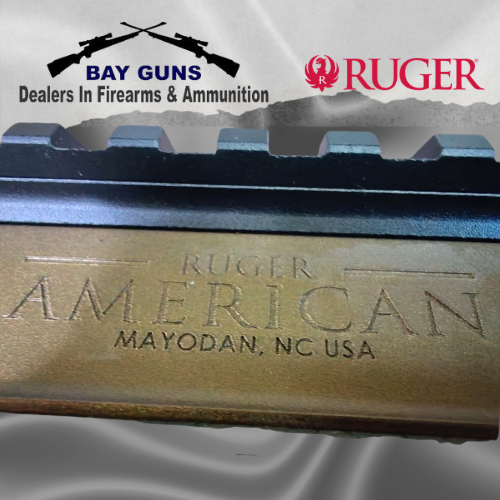 Ruger American Gen II 6.5 PRC rifle with green splatter stock, spiral fluted burnt bronze Cerakote barrel and Picatinny scope base