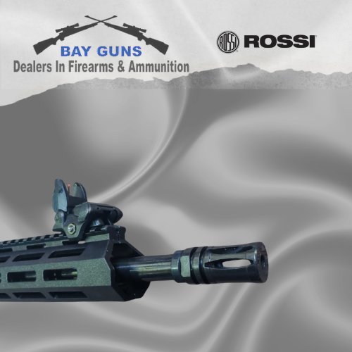 Rossi 7022 Delta Tactical .22 LR semi-automatic rifle with a black synthetic tactical stock, detachable magazine, and matte black finish. Lightweight and reliable rimfire rifle ideal for target shooting, small game hunting, and recreational plinking.