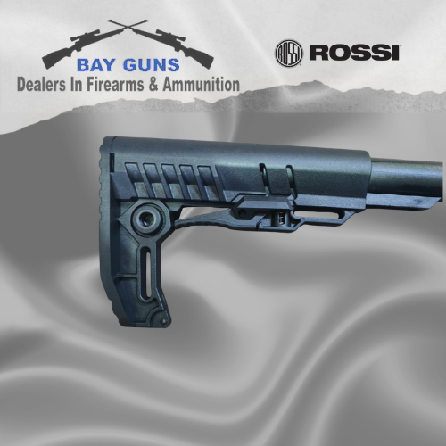 Rossi 7022 Delta Tactical .22 LR semi-automatic rifle with a black synthetic tactical stock, detachable magazine, and matte black finish. Lightweight and reliable rimfire rifle ideal for target shooting, small game hunting, and recreational plinking.
