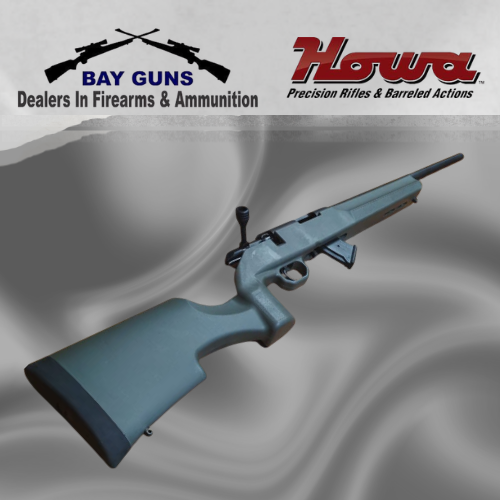 Howa M1100 B/A .22LR bolt-action rifle with 18-inch barrel, blue finish and synthetic stock.