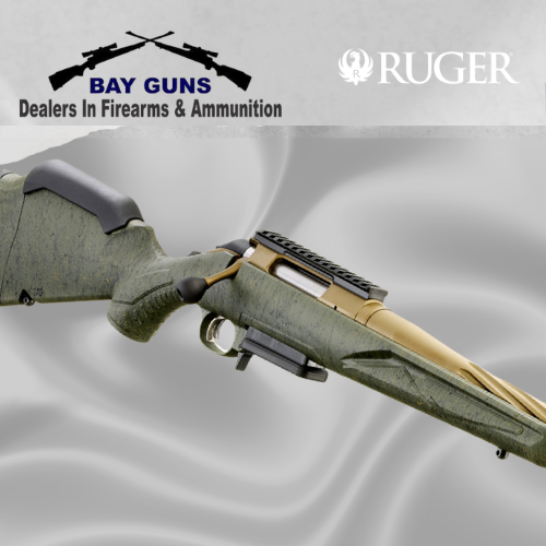 Ruger American Generation II Predator 6mm Creedmoor rifle with Green Splatter stock and Burnt Bronze Cerakote 22-inch spiral-fluted barrel