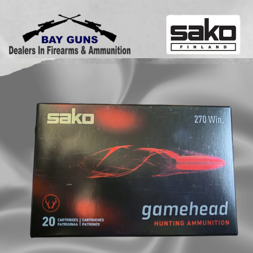 Sako .270 Winchester 130gr 8.4g Gamehead Soft Point hunting ammunition 20-round box