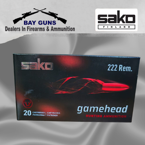 Sako .222 Remington 50gr Gamehead Soft Point Flat Base SPFB hunting ammunition 20-round box