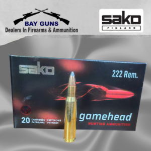 Sako .222 Remington 50gr Gamehead Soft Point Flat Base SPFB hunting ammunition 20-round box