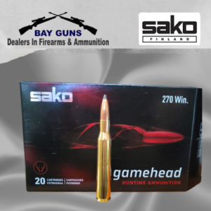 Sako .270 Winchester 130gr 8.4g Gamehead Soft Point hunting ammunition 20-round box
