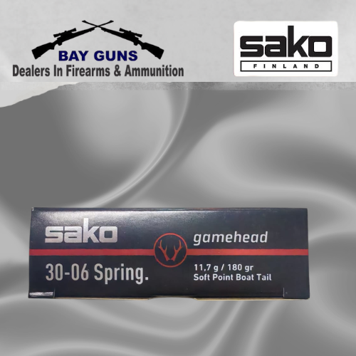 Sako .30-06 Springfield 180gr Gamehead Soft Point hunting ammunition 20-round box